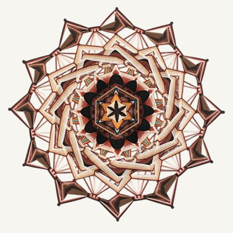 Loto negro mandala