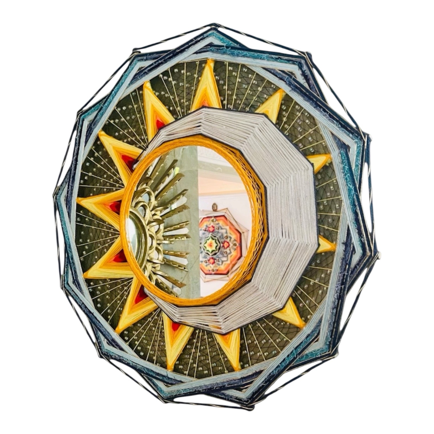 Mandala espejo sol y luna 52cms 