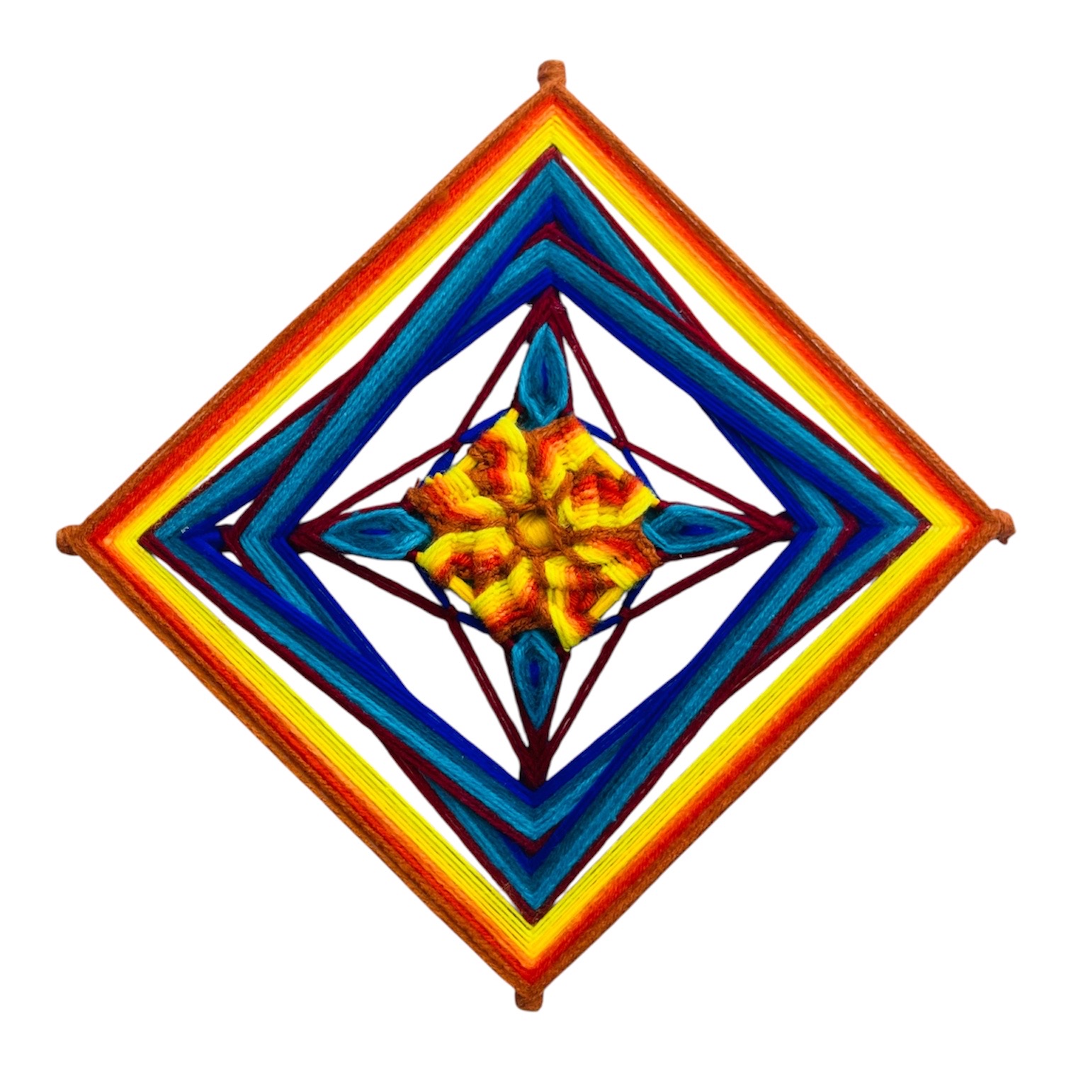 Ojo de dios diseño espiral 
